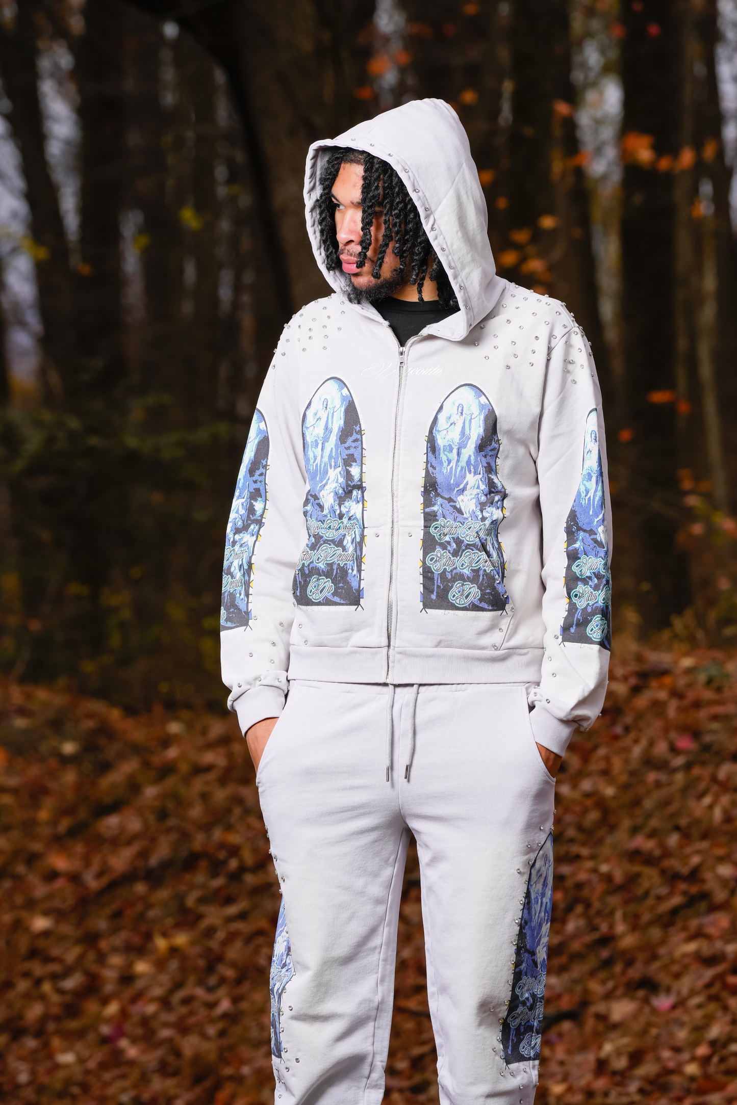 "Angels of Athens" Husky White Hoodie