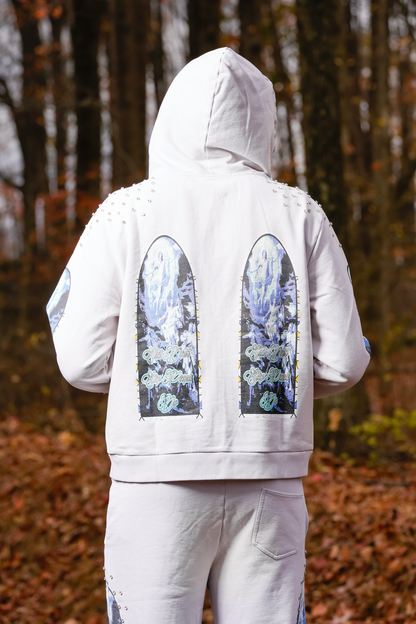 "Angels of Athens" Husky White Hoodie