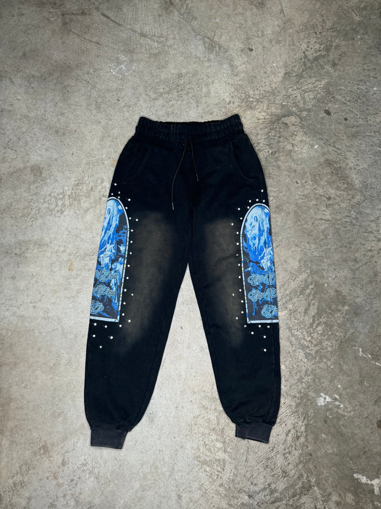 "Angels of Athens" Aurora Black Sweatpants