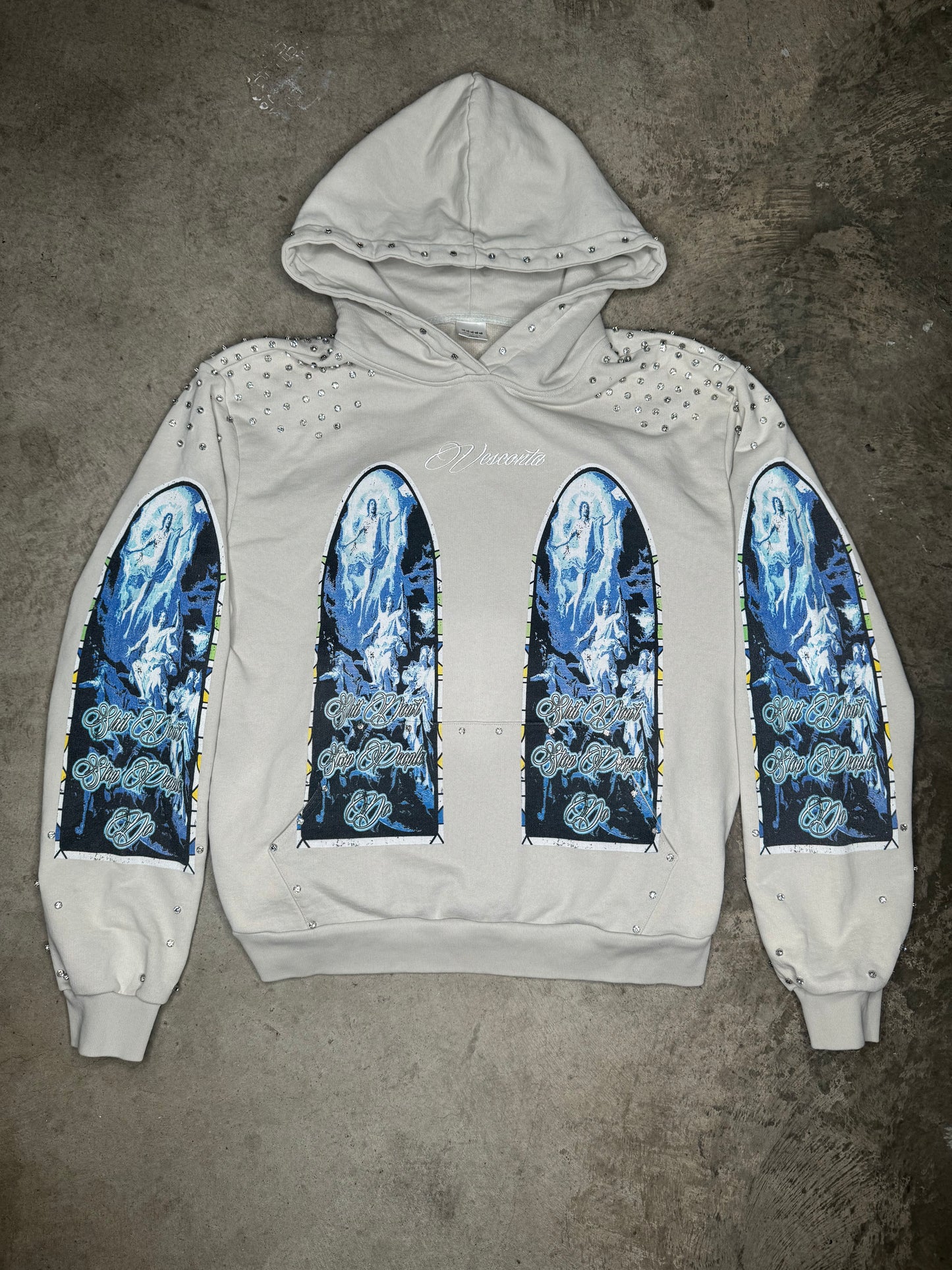 "Angels of Athens" Husky White Hoodie