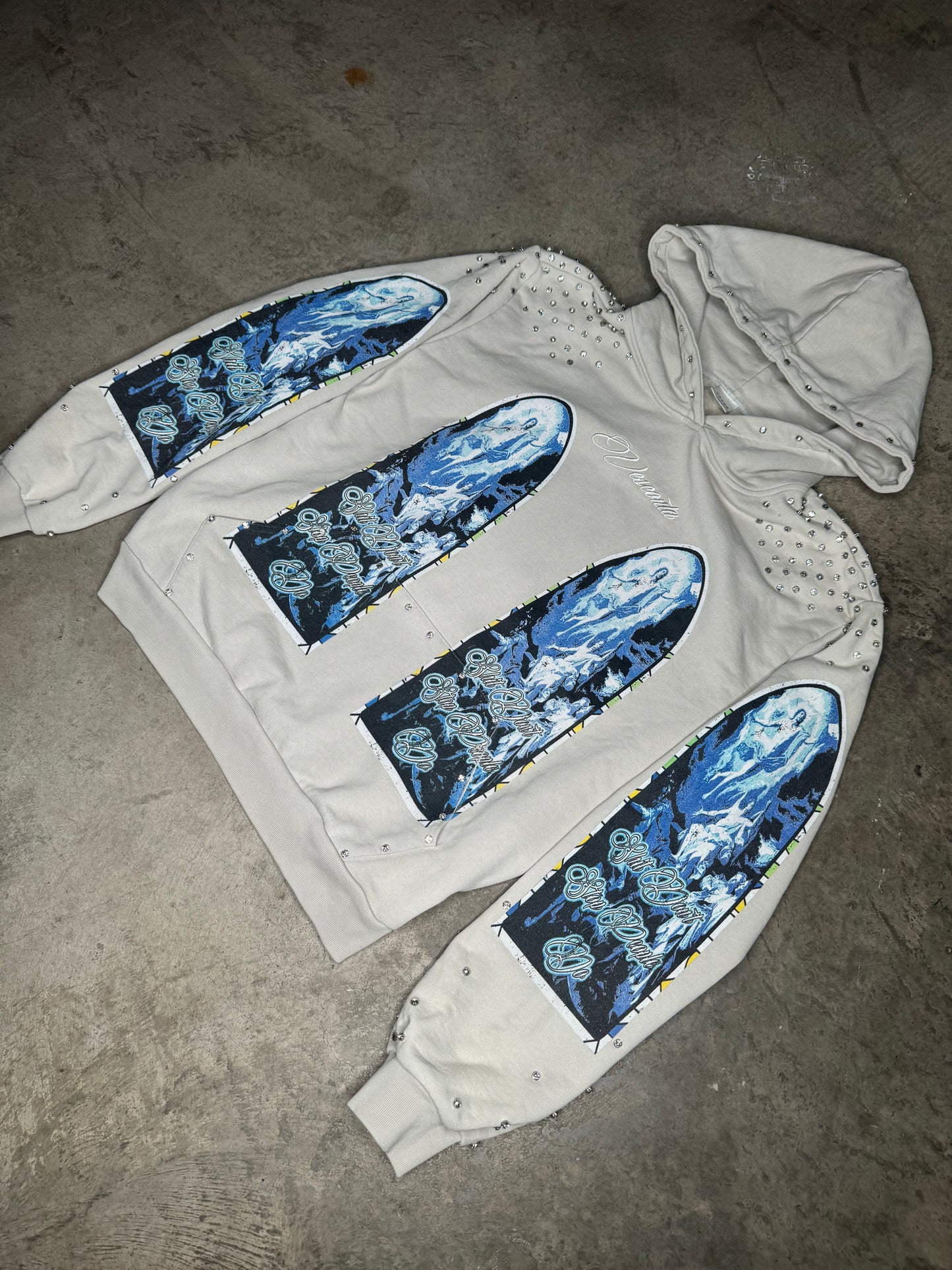 "Angels of Athens" Husky White Hoodie