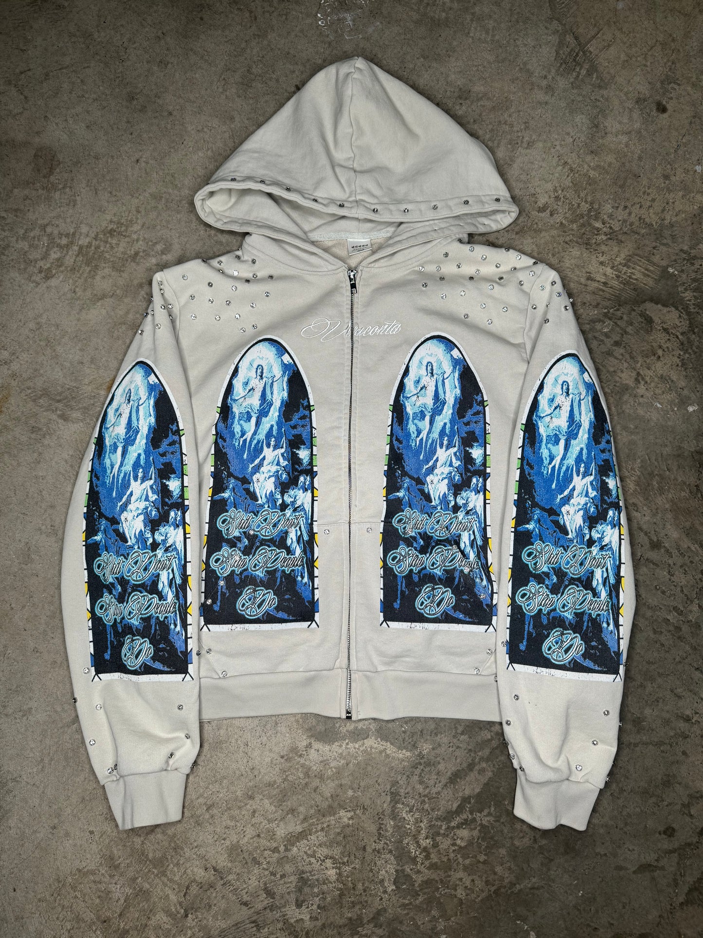 "Angels of Athens" Husky White Hoodie