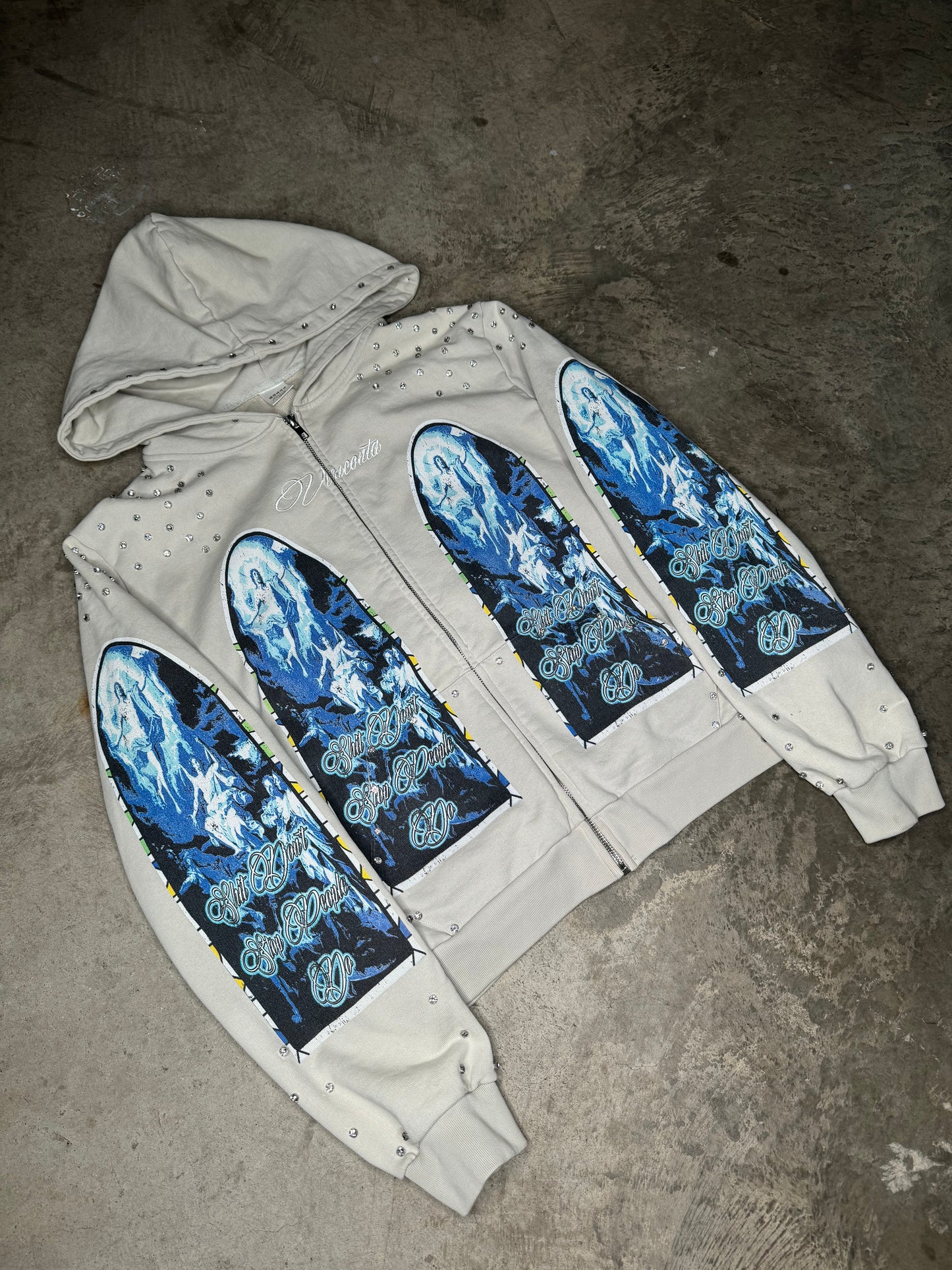 "Angels of Athens" Husky White Hoodie